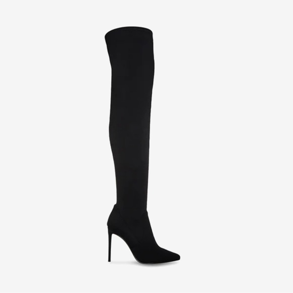 STEVE MADDEN - Size 6 - Stiletto High Knee Fabric Boots - Picture 3 of 3